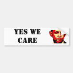 YES WE CARE bumper sticker