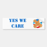YES WE CARE bumper sticker