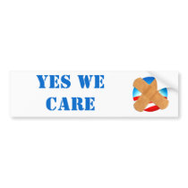 YES WE CARE bumper sticker