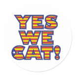 yes-we-cat round sticker