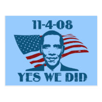 Yes We Did 11-4-08 Postcards
