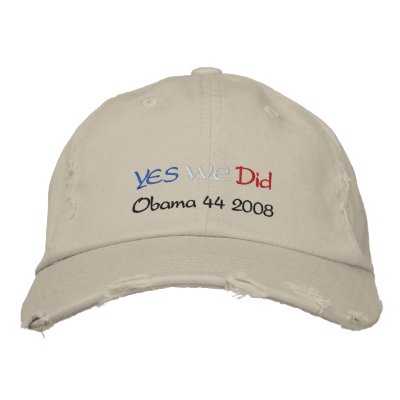 YES, we, Did, Obama 44 2008 Embroidered Baseball Caps by killa846