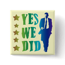 Yes We Did Rainbow Buttons