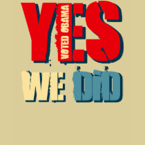Yes We Did Voted Obama t-shirts by TeeShirtsTShirts Yes We Did Voted Obama t-shirts