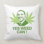 YES WEED CAN.png Throw Pillows