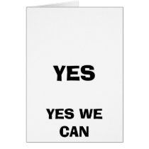 YES, YES WE CAN cards