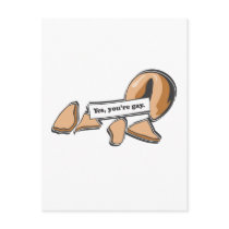 YES, YOU'RE GAY FORTUNE COOKIE postcards