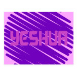 Yeshua rose rond violet post card