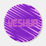 Yeshua rose rond violet refrigerator magnets
