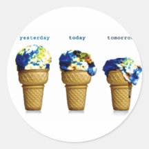 Yesterday Today Tomorrow Round Sticker
