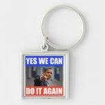 YesWeCan DoItAgain Obama Keychain