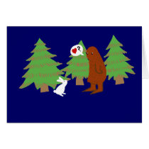 Yeti and Bunny Discuss Love cards