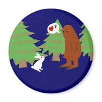 Yeti and Bunny Discuss Love magnets