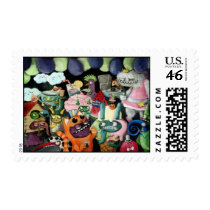 Yeti and Monsters Party! Postage Stamp