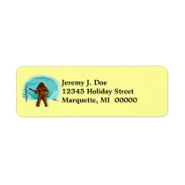 Yeti Big Foot Sasquatch Fun Return address Labels