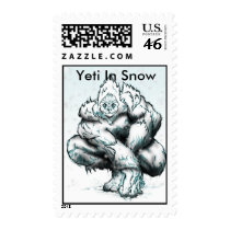 Yeti In Snow postage