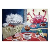 Yeti's Coffee in The Morning Greeting Cards