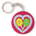 YG Ping Pong Flower Heart Key Chain