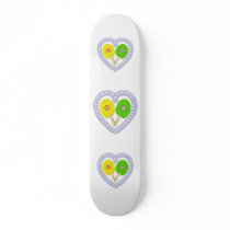 YG Ping Pong Flower Heart Skate Board Deck