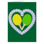YG Ping Pong Paddle Heart Greeting Cards