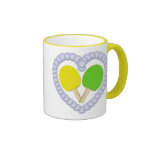 YG Ping Pong Paddle Heart Mugs