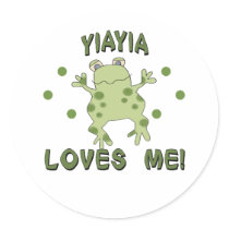 YiaYia Loves Me Frog stickers by Grandparentlovekids YiaYia Loves Me Frog stickers