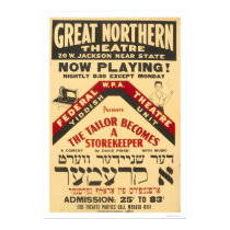 Yiddish Theatre Tailor 1938 WPA posters by lc_wpa Yiddish Theatre Tailor 1938 WPA posters