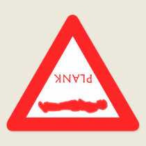 Yield for Plank! stickers