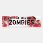 Yield for zombies bumper sticker