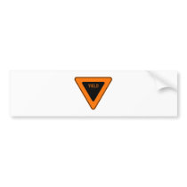 Yield Street Road Sign Symbol  Traffic bumper stickers