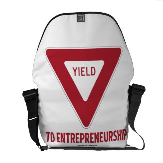 Yield To Entrepreneurship (Yield Sign) rickshaw_messengerbag