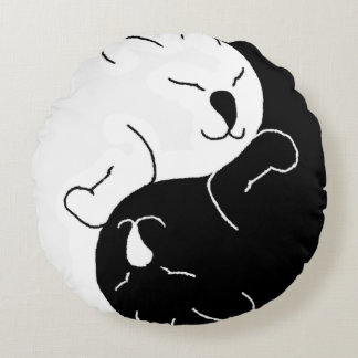 yin yang cat pillow