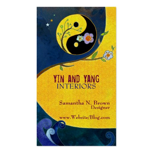 Yin and Yang: Interior Design Business Cards (front side)