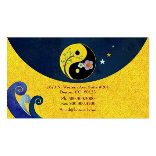 Yin and Yang: Interior Design Business Cards (back side)