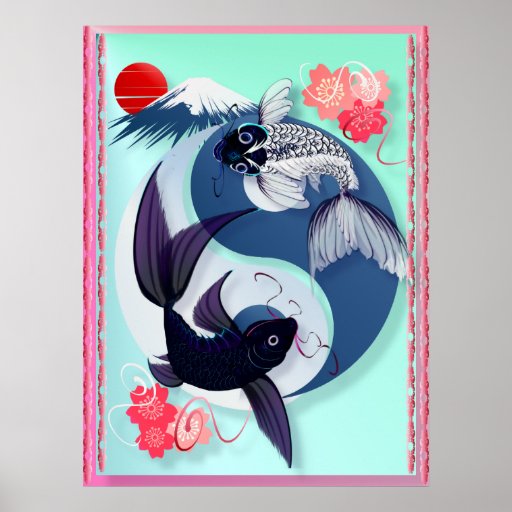 Yin and Yang Koi Posters