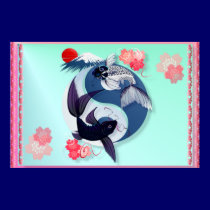 Yin and Yang Koi Posters posters