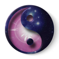 Yin and Yang Universe Symbol Pinback Buttons