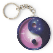 Yin and Yang Universe Symbol Keychain