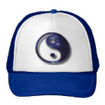 Yin and Yang Universe Symbol Mesh Hats