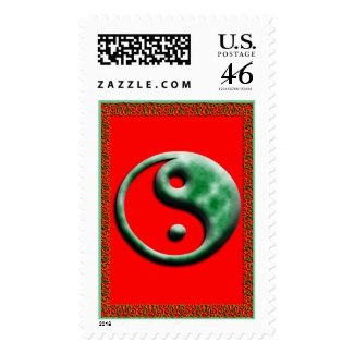Yin And Yang Wedding Postage Stamp stamp