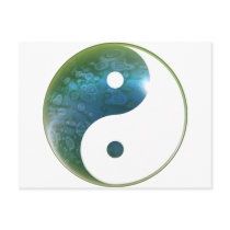 Yin Yang Abstact 1 postcards by YinYang_Shop Yin Yang Abstact 1 postcards