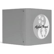 yin yang afghan hound 3 ring binder