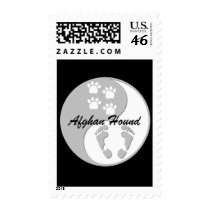 yin yang afghan hound postage