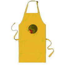 Yin Yang and Flowers aprons