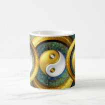 Yin-Yang and Golden Rings in balance /Mug 11oz