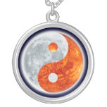 Yin-Yang Asian symbol for Balance Round Necklace