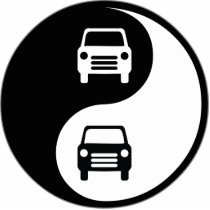 Yin Yang Auto Glass photo sculptures by whatitis Yin Yang Auto Glass photo sculptures