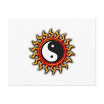 Yin Yang Balanced Sun Postcards
