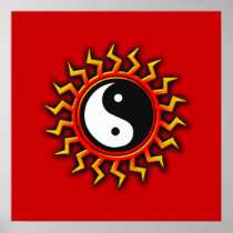 Yin Yang Balanced Sun Posters
