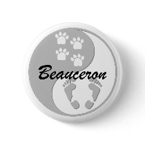 yin yang Beauceron Button